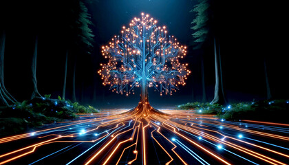 electric circuit in a form of a tree