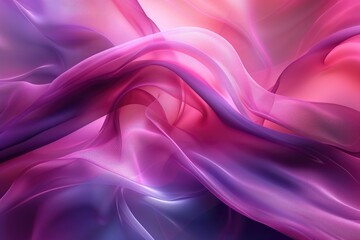 Fototapeta premium Pink Purple Gradient Soft Silk Waves Smooth Curves Abstract Artwork Background Concept, Web Graphic Wallpaper, Digital Art Backdrop