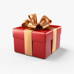 Gift box With ribbon isolated on a background