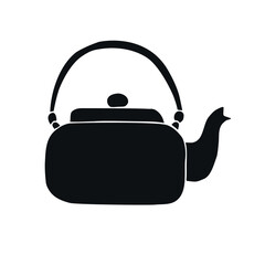 Vector hand drawn doodle sketch kettle isolated on white background