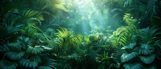Background Tropical. Within the lush canopy, the rainforest's abundance of plant species captivates scientists and nature enthusiasts, showcasing its incredible diversity.