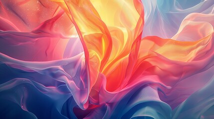 Obraz premium Abstract painting. Multicolor. Pink, blue, yellow, orange, purple.