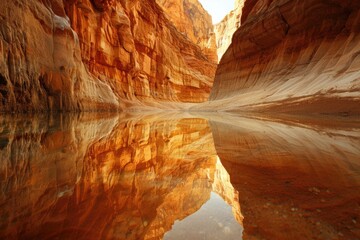 Exit slot canyon. The Magic Antelope Canyon in the Navajo Reservation, the United States.