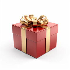 Gift box With ribbon isolated on a background