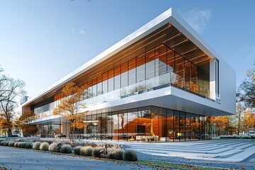 Obraz premium A modern small villa