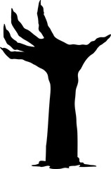 Grasping hand of zombie, Halloween silhouette © Vector Tradition