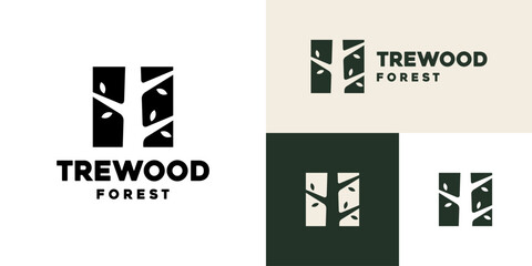 Design template of abstract tree logo.
Forest, garden, plan.
Icon symbol, vector EPS 10.