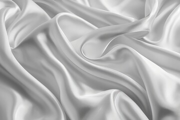 Obraz premium White gray satin texture that is white silver fabric silk panorama background with beautiful soft blur pattern natural.