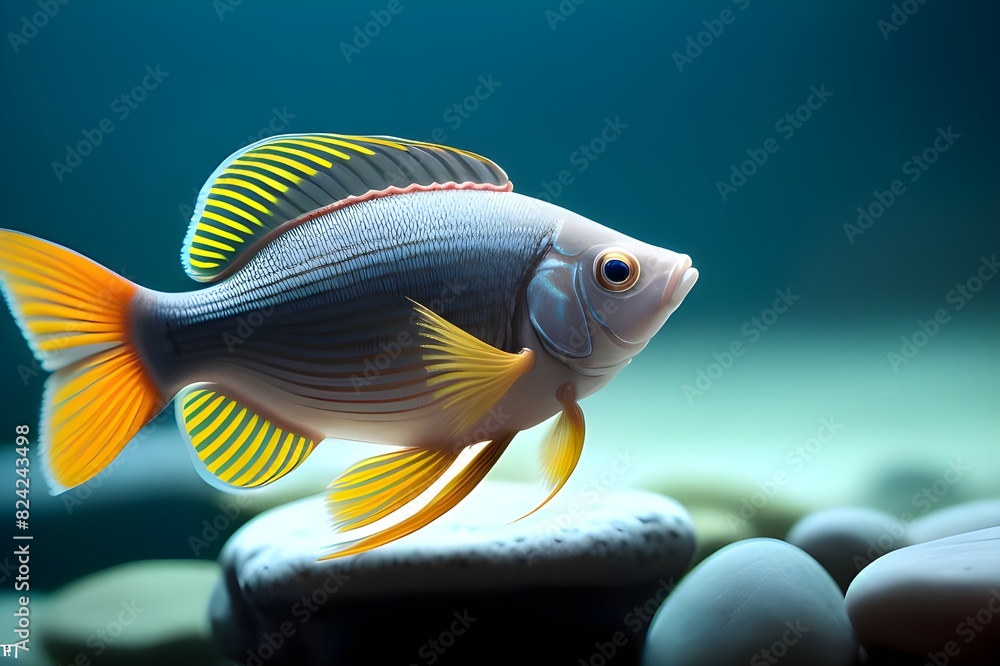 Wall mural  aquarium fish, betta fish, ornamental fish.