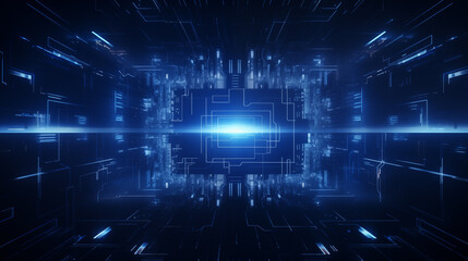 Naklejka premium Abstract technology blue background