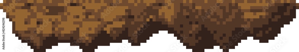 Poster arcade 8bit game platform with rocky texture