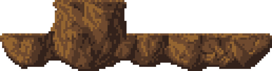 Mountain range on platform for arcade game