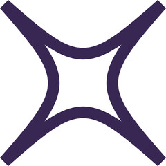 Sparkling star shape, minimalist memphis element