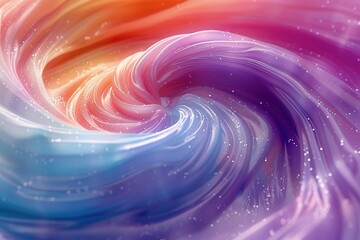 Colorful paper and flowing liquid