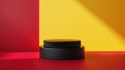 Minimalist Product Display with Bold Colors