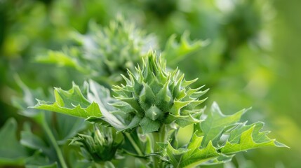 Silybum marianum s green leaves make it a beautiful natural plant