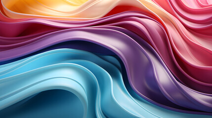 Colorful curved lines