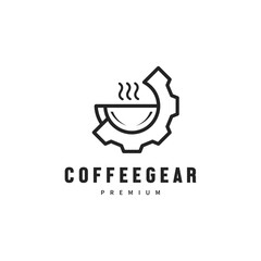 coffee gear vintage icon logo design inspiration 3