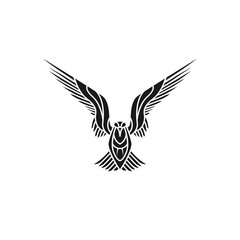 fly seagull icon logo design illustration 2