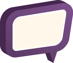 Isometric speech bubble