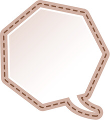 Stitched speech bubble