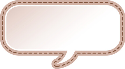 Stitched speech bubble