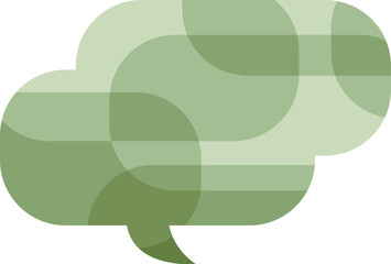 Geometric speech bubble