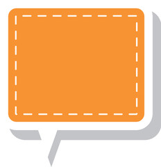 Stitched speech bubble