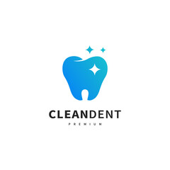 clean dentist logo design illustration