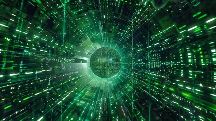 Within the virtual sphere invisible barriers made of complex codes and data encryption techniques keep the network secure from malicious attacks.