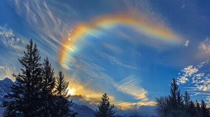 A burst of colors in an unexpected place as the circumzenithal arc graces the sky with its presence.