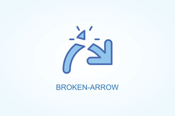 Broken arrow vector  or logo sign symbol illustration