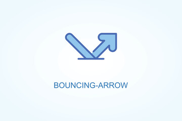 Bouncing arrow vector  or logo sign symbol illustration