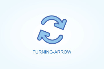 Turning arrow vector  or logo sign symbol illustration