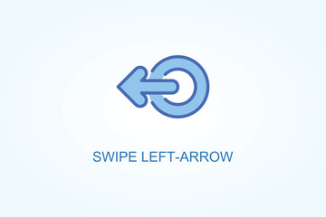 Swipe Left arrow vector  or logo sign symbol illustration