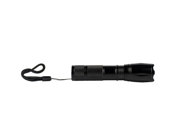 Electric LED torch flashlight isolated on a transparent background