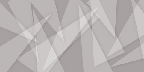 Abstract Minimal Geometric background with triangular bright light with soft shadows as pattern. White minimal line design. baseness technology and communication concept Decoration arrow design.