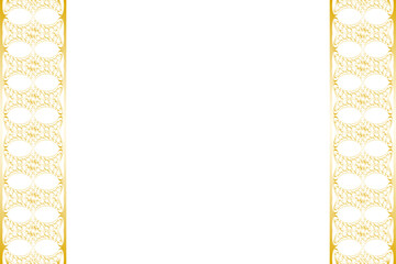 金色のレースのような模様のフレームイラスト