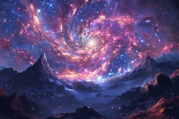 Obraz premium Gorgeous Milky Way and Nebula