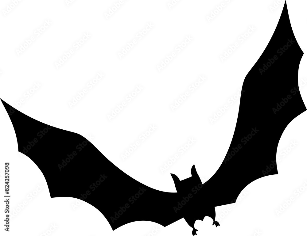 Poster Halloween season black flying bat silhouette