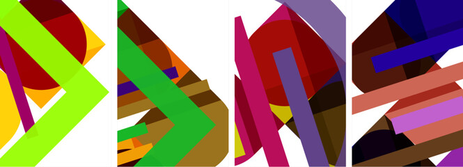 Geometric composition abstract background poster set for wallpaper, business card, cover, poster, banner, brochure, header, website