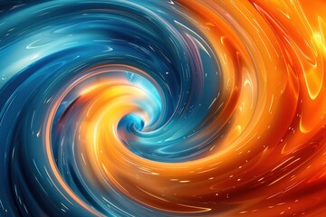 Fototapeta premium A colorful water vortex
