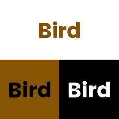 Bird text logo vector icon. Bird letter logo icon with bird head or neck sign symbol in b letter.