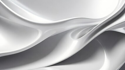 Soft and smooth textured 3d effect gray wavy curved lines abstract background.