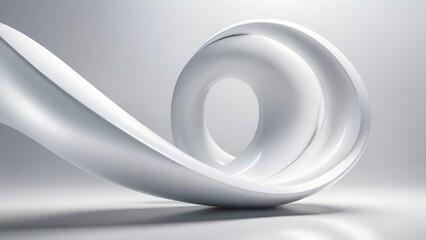 Soft and smooth textured 3d effect gray wavy curved lines abstract background.