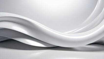 Soft and smooth textured 3d effect gray wavy curved lines abstract background.