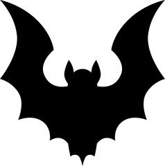 Halloween holiday flying bat black silhouette