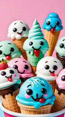 Obraz premium Cute ice cream