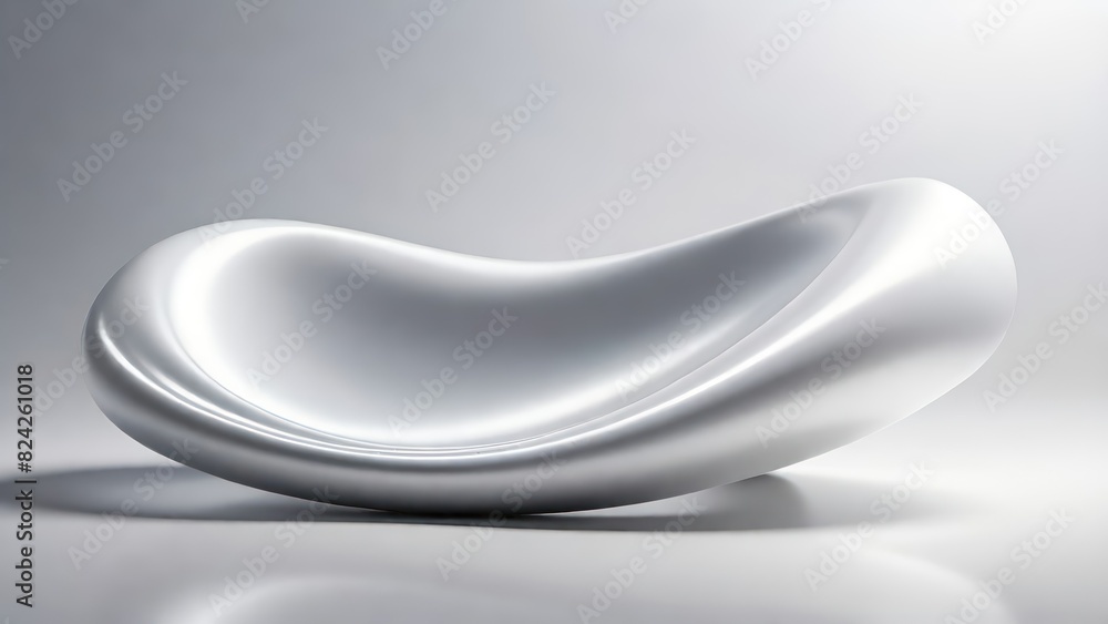 Aufkleber Soft and smooth textured 3d effect gray wavy curved lines abstract background.
