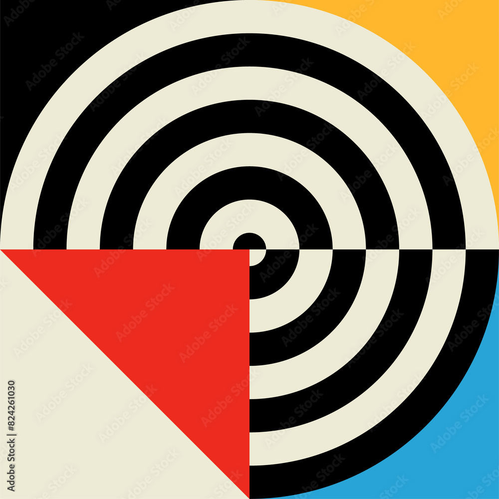 Poster graphic, abstract modern pattern element or shape